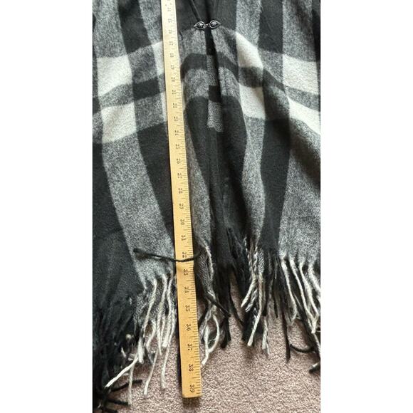 Women's Cashmere Blend Wrap Fringe Scarf Poncho Kimono One Size - Picture 7 of 7
